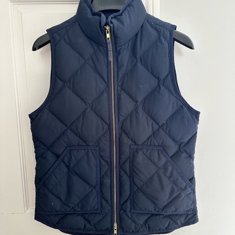 J.Crew Navy Quilted Vest